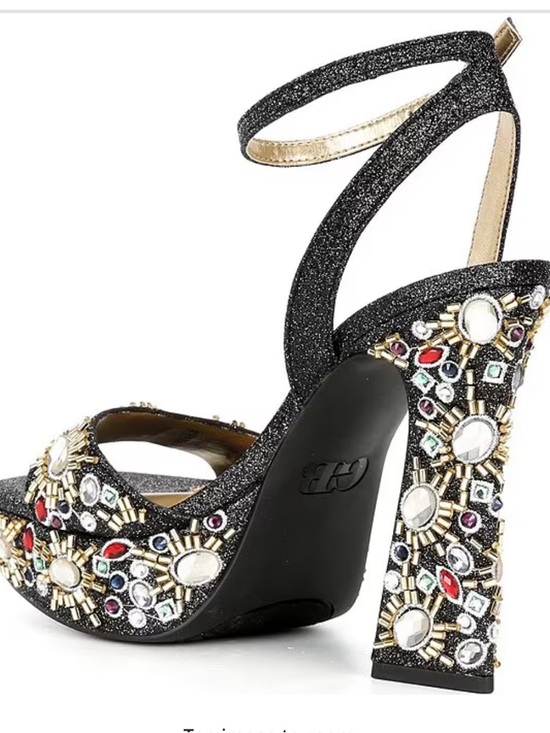 NWOB $149 GB Enchant-Ment Beaded Jewel Platform Dress Sandals – Size 8 - Picture 3 of 7